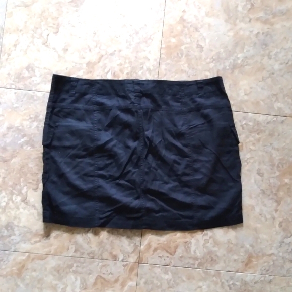 Old Navy button front linen blend utility skirt, size 16 - Picture 3 of 6